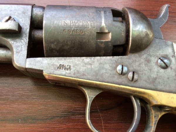 X X X  SOLD X X X  An American Civil War Era Colt's patent 5 shot 1849 pocket model .31 Calibre Percussion revolver. Good condition. Ref 8347.